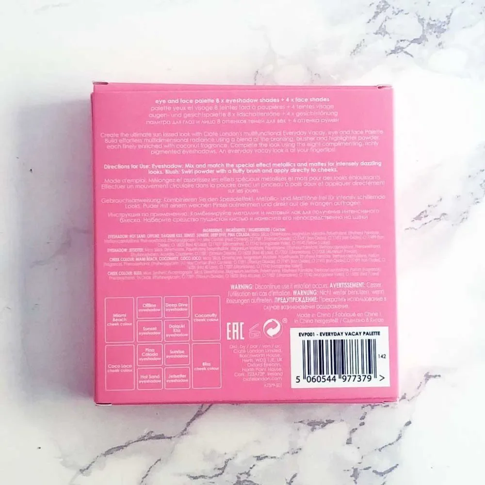 NIB Ciate London Everyday Vacay Eye & Cheek Palette